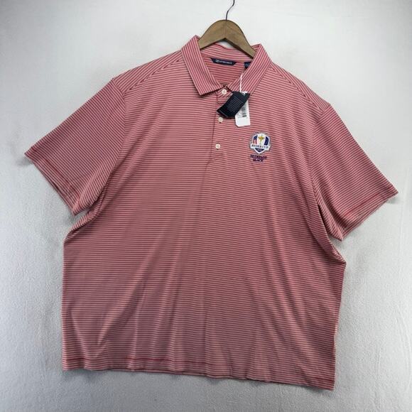Ryder Cup Polo Shirt men's 2XL Red White Embroidered Bethpage 2025 Golf Tech NEW - Picture 1 of 7